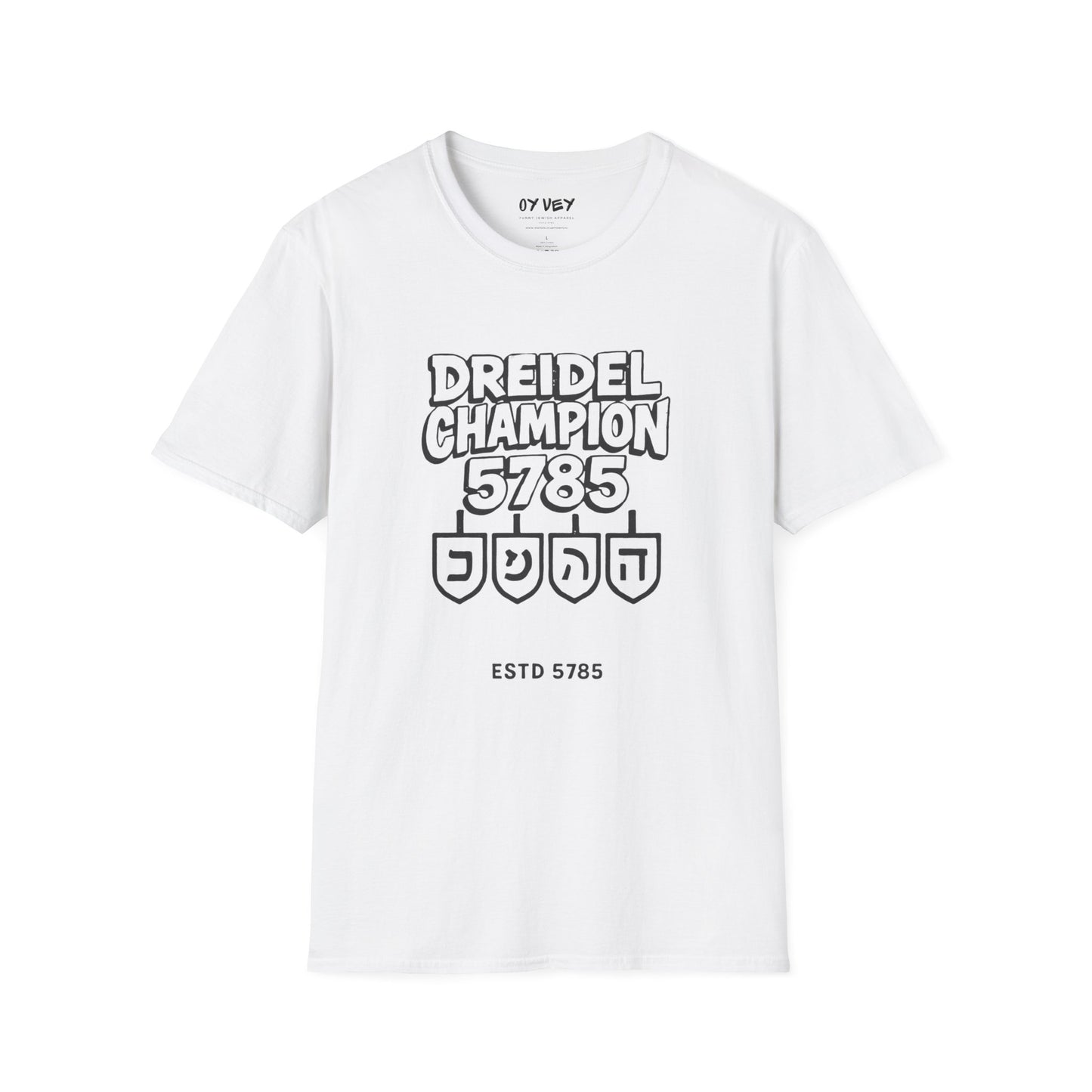 Dreidel Champion 2 - Unisex soft T-shirt, Perfect Gift for Chanukkah