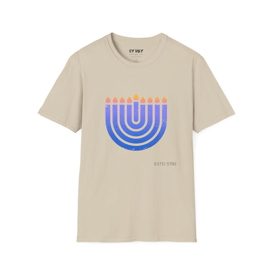Chanukkiah - Unisex soft T-shirt, Perfect Gift for Chanukkah