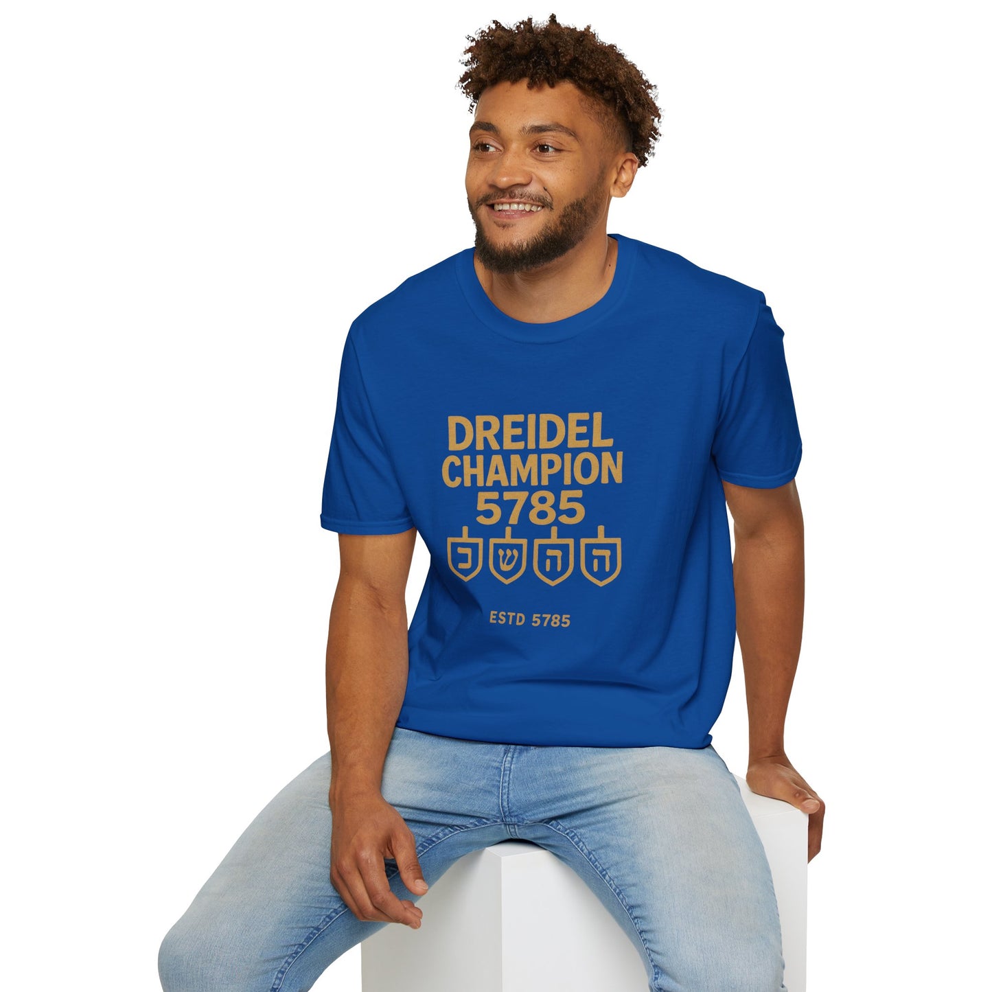 Dreidel Champion - Unisex soft T-shirt, Perfect Gift for Hanukkah