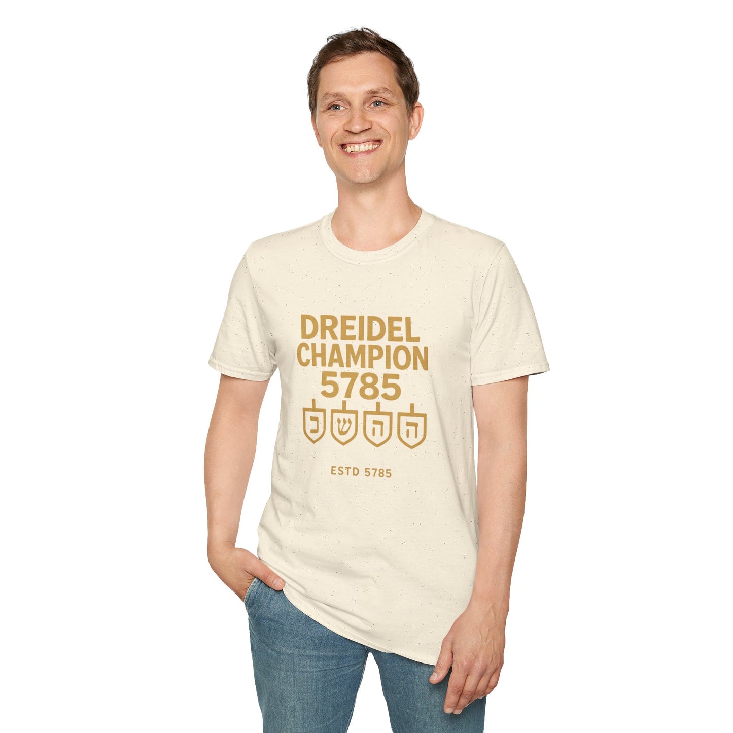 Dreidel Champion - Unisex soft T-shirt, Perfect Gift for Hanukkah