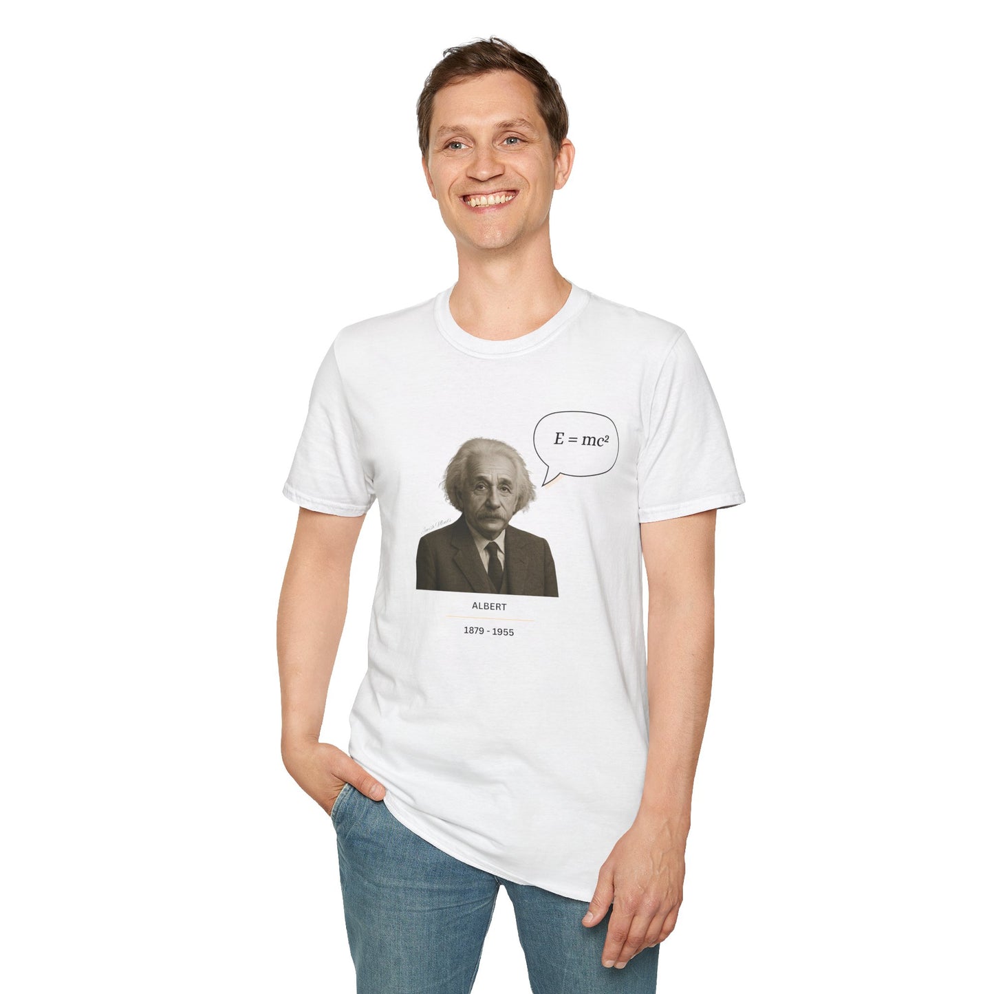 Albert Einstein - Unisex soft T-shirt, Perfect Gift for Friends
