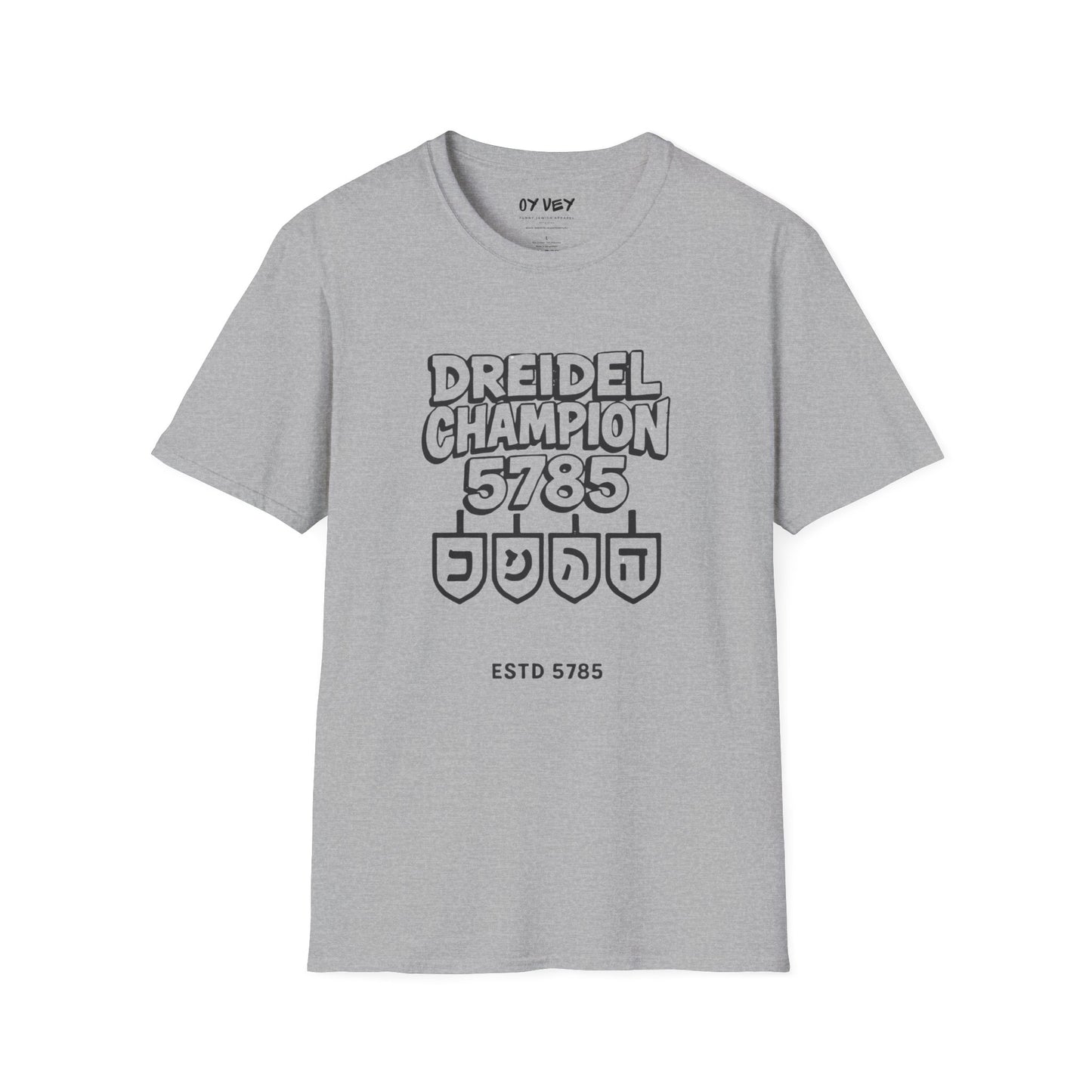 Dreidel Champion 2 - Unisex soft T-shirt, Perfect Gift for Chanukkah
