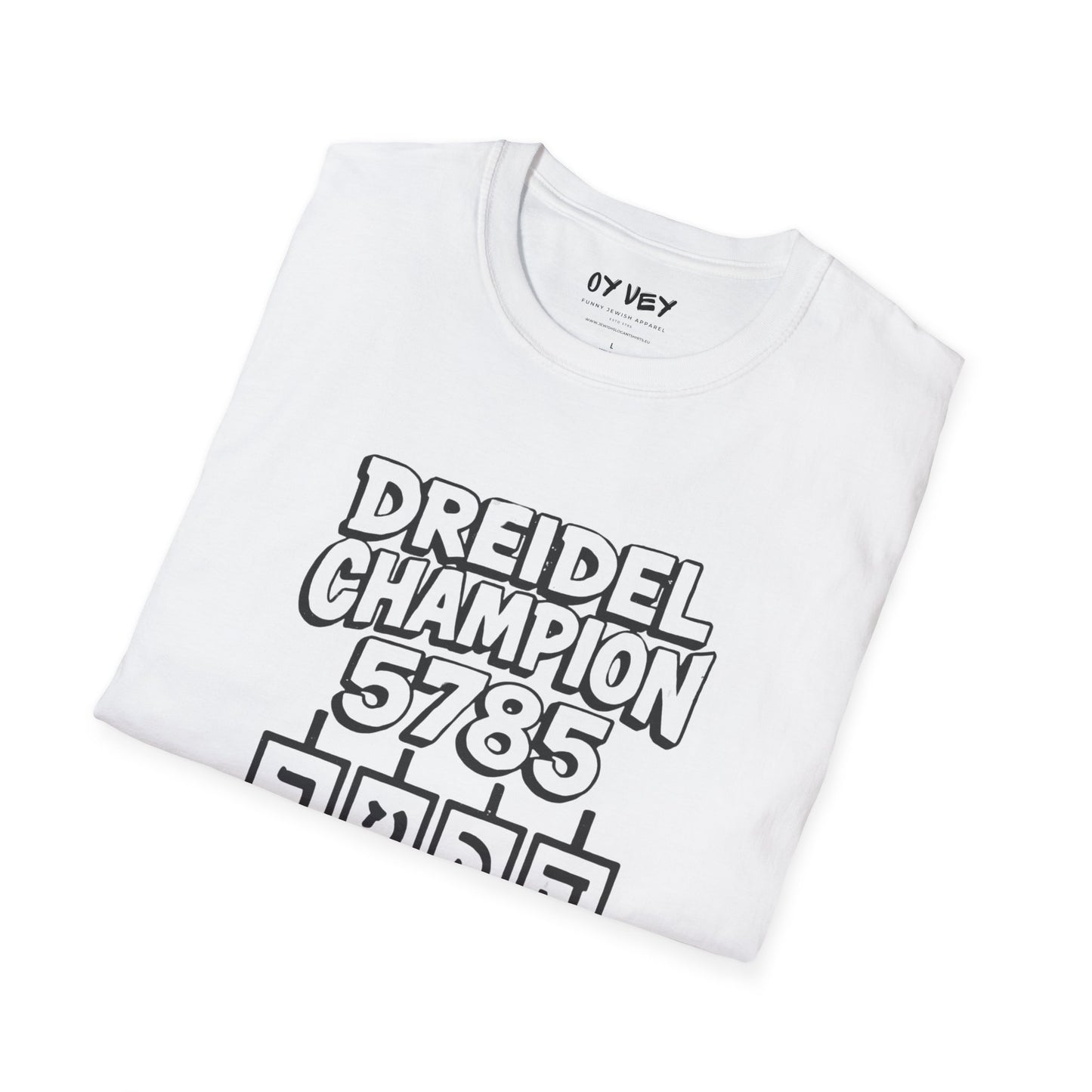 Dreidel Champion 2 - Unisex soft T-shirt, Perfect Gift for Chanukkah