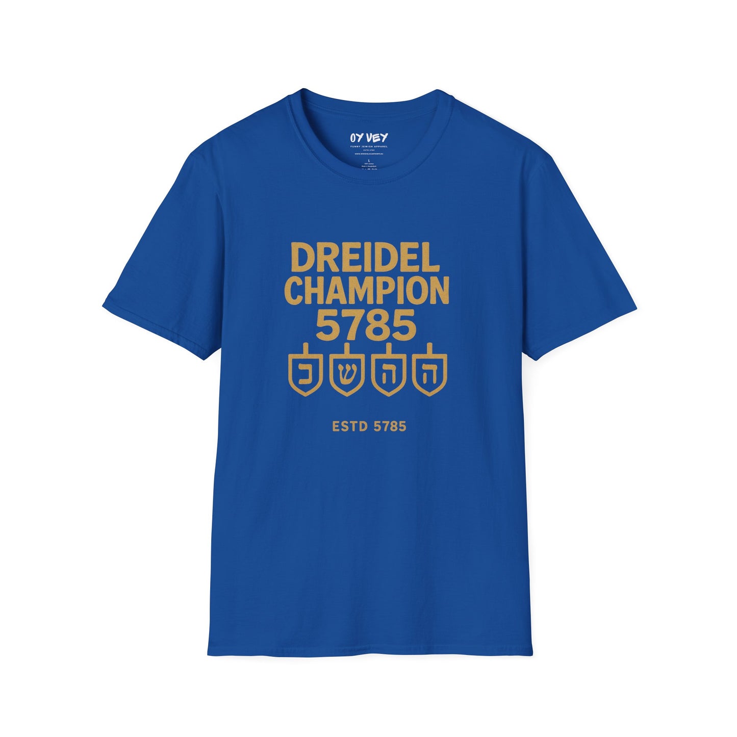 Dreidel Champion - Unisex soft T-shirt, Perfect Gift for Hanukkah
