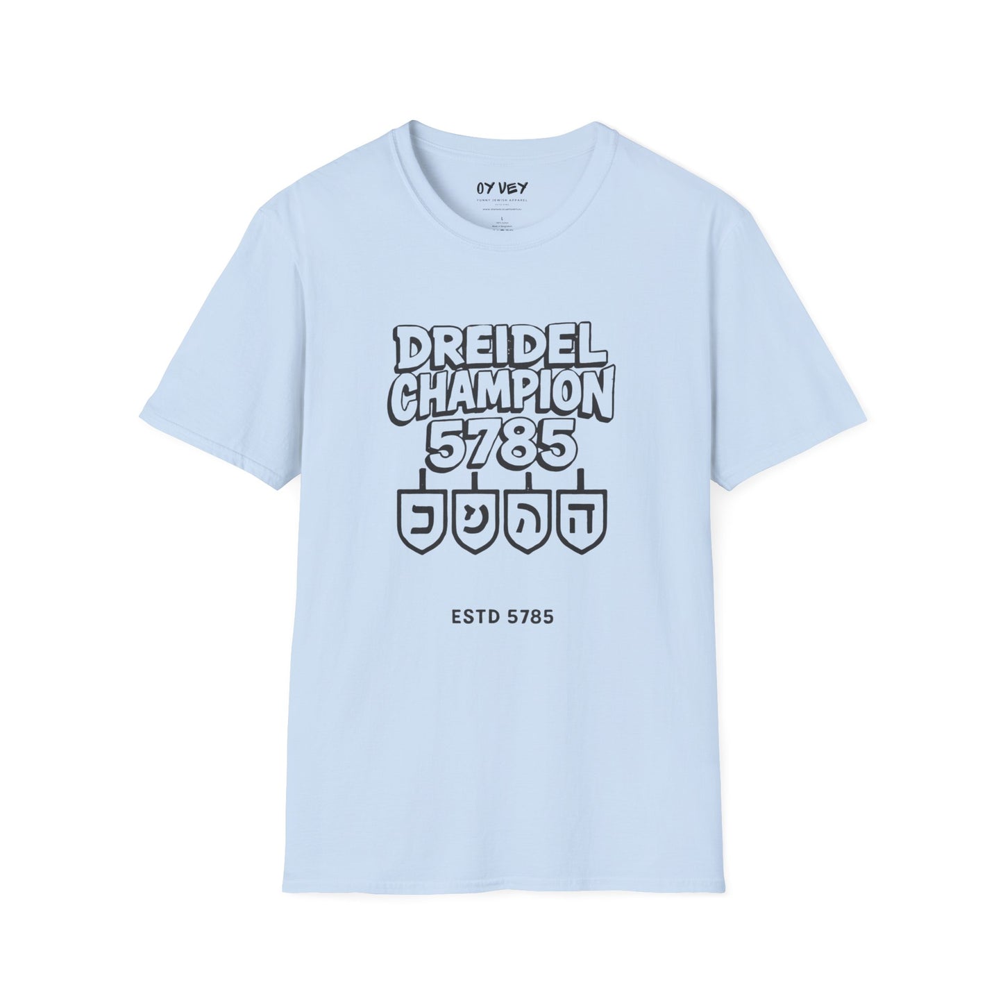 Dreidel Champion 2 - Unisex soft T-shirt, Perfect Gift for Chanukkah