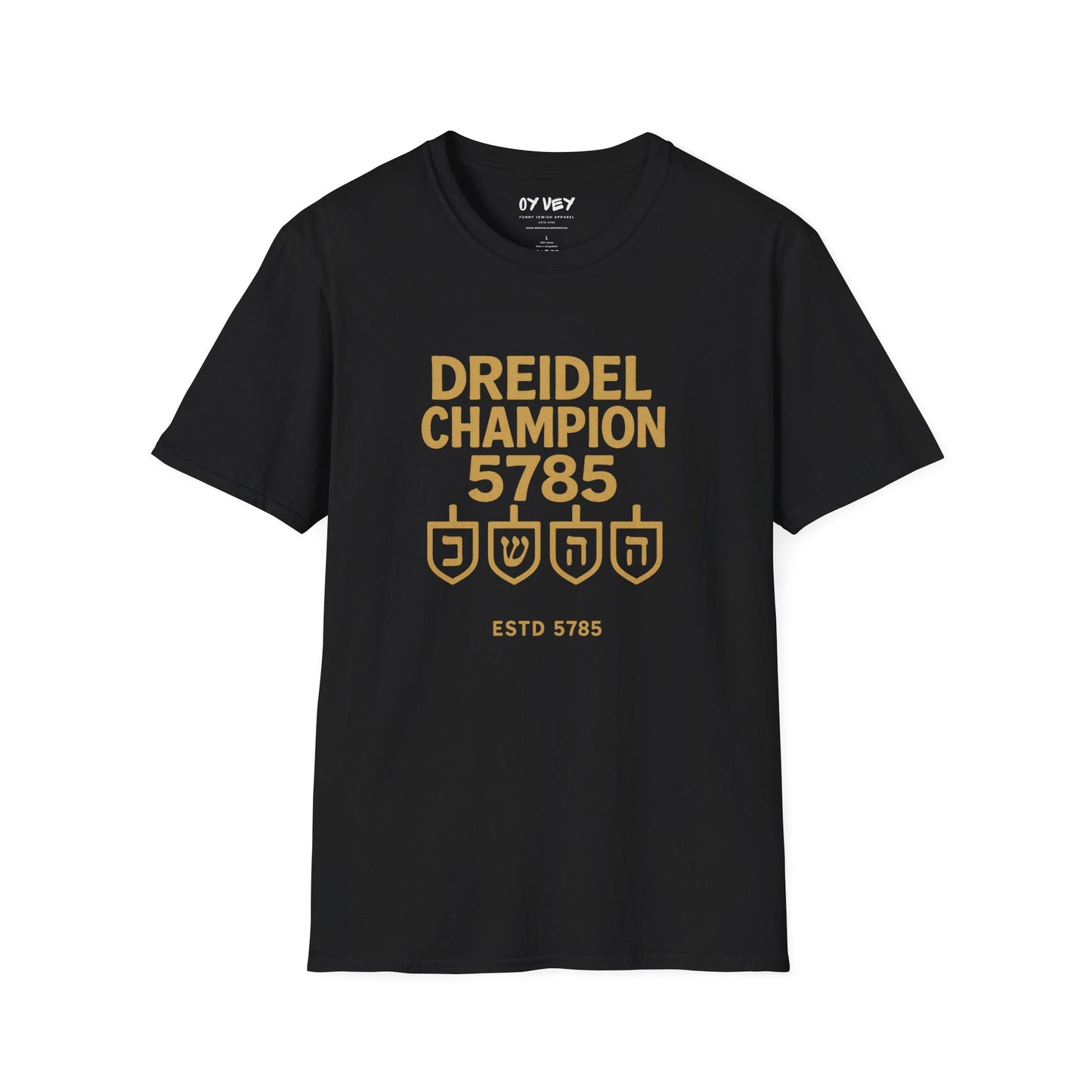 Dreidel Champion - Unisex soft T-shirt, Perfect Gift for Hanukkah