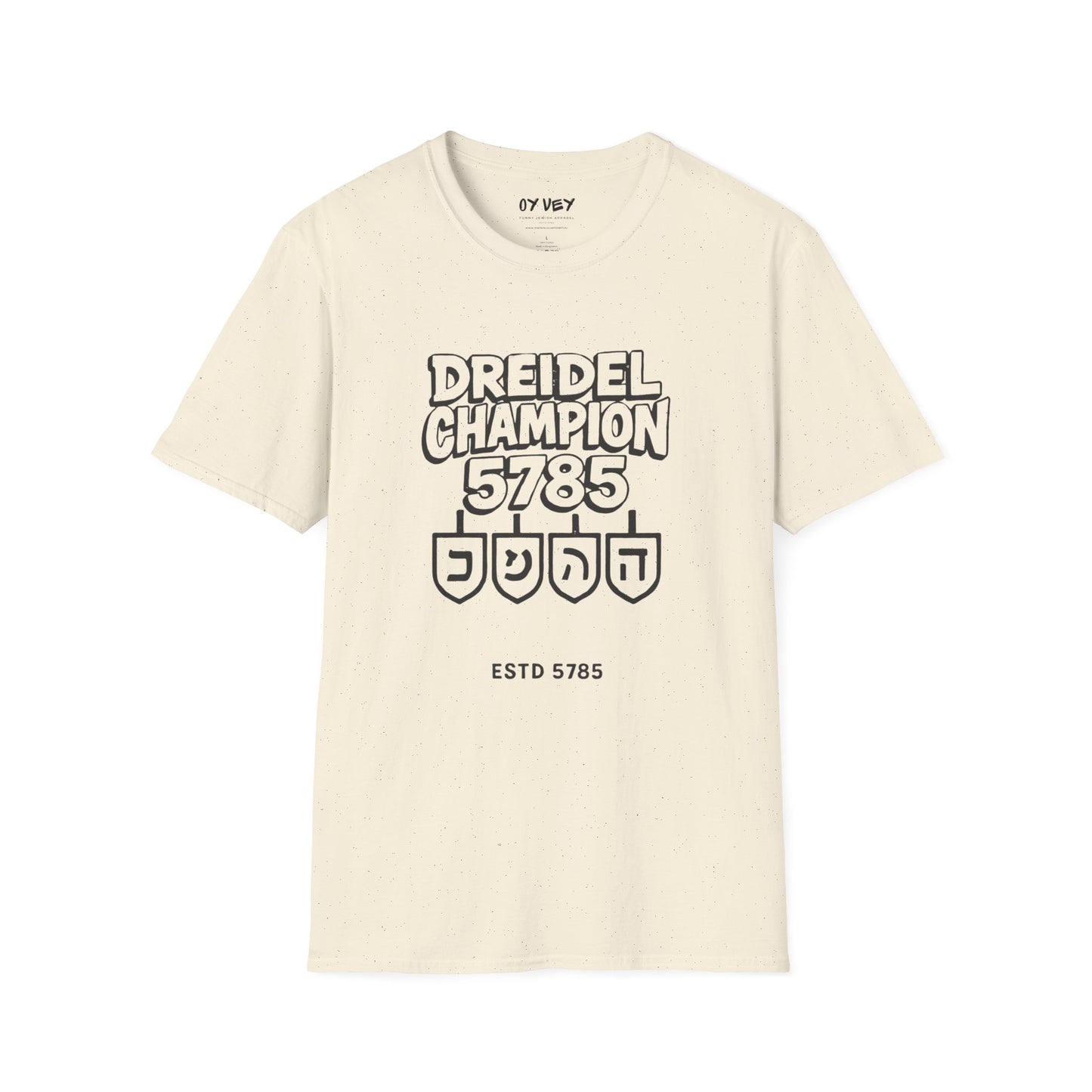 Dreidel Champion 2 - Unisex soft T-shirt, Perfect Gift for Chanukkah