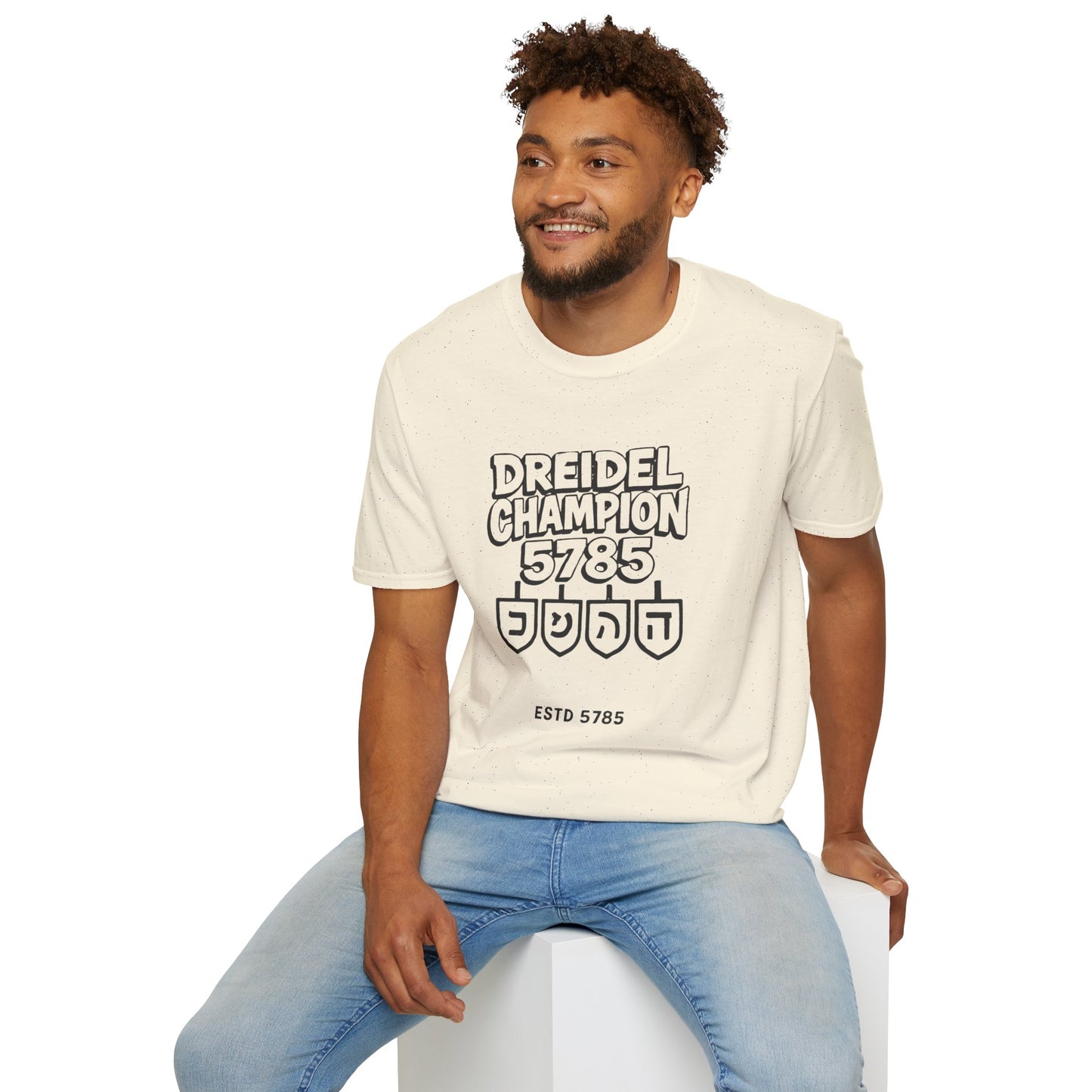 Dreidel Champion 2 - Unisex soft T-shirt, Perfect Gift for Chanukkah