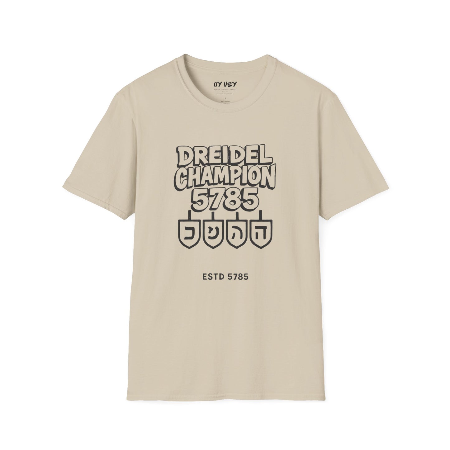Dreidel Champion 2 - Unisex soft T-shirt, Perfect Gift for Chanukkah