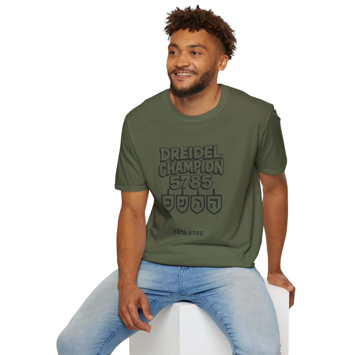 Dreidel Champion 2 - Unisex soft T-shirt, Perfect Gift for Chanukkah