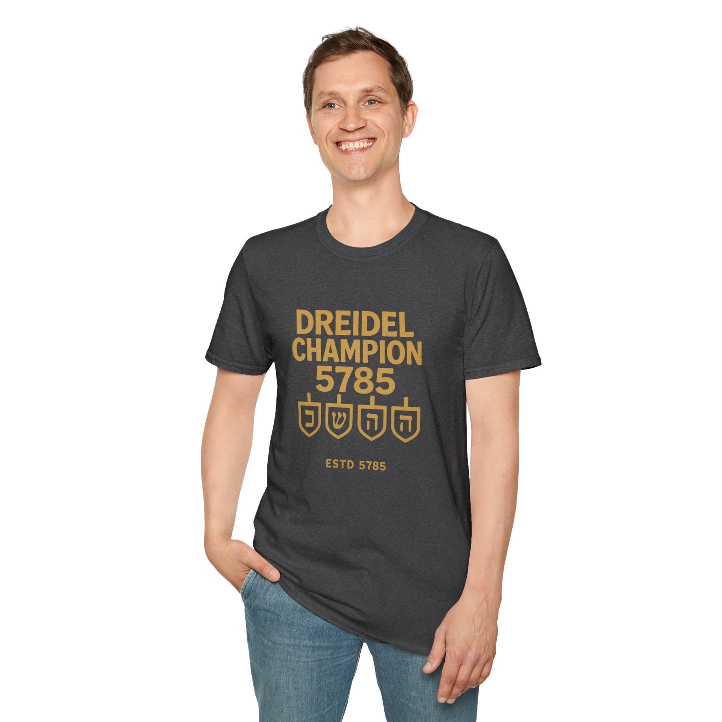 Dreidel Champion - Unisex soft T-shirt, Perfect Gift for Hanukkah
