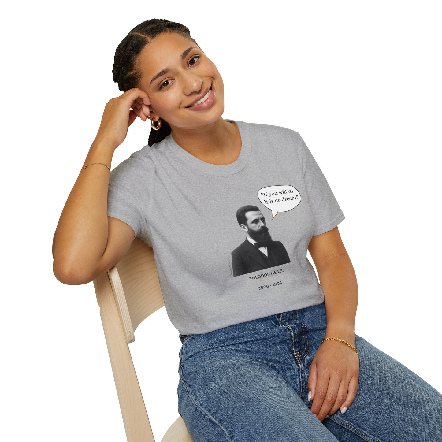 Theodore Herzl  - Unisex soft T-shirt, Perfect Gift for Friends