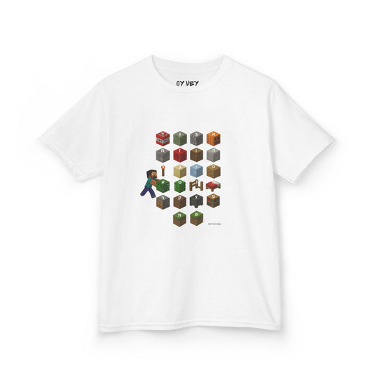 M*necraft x Alef-Bet - Soft style Kids Tee