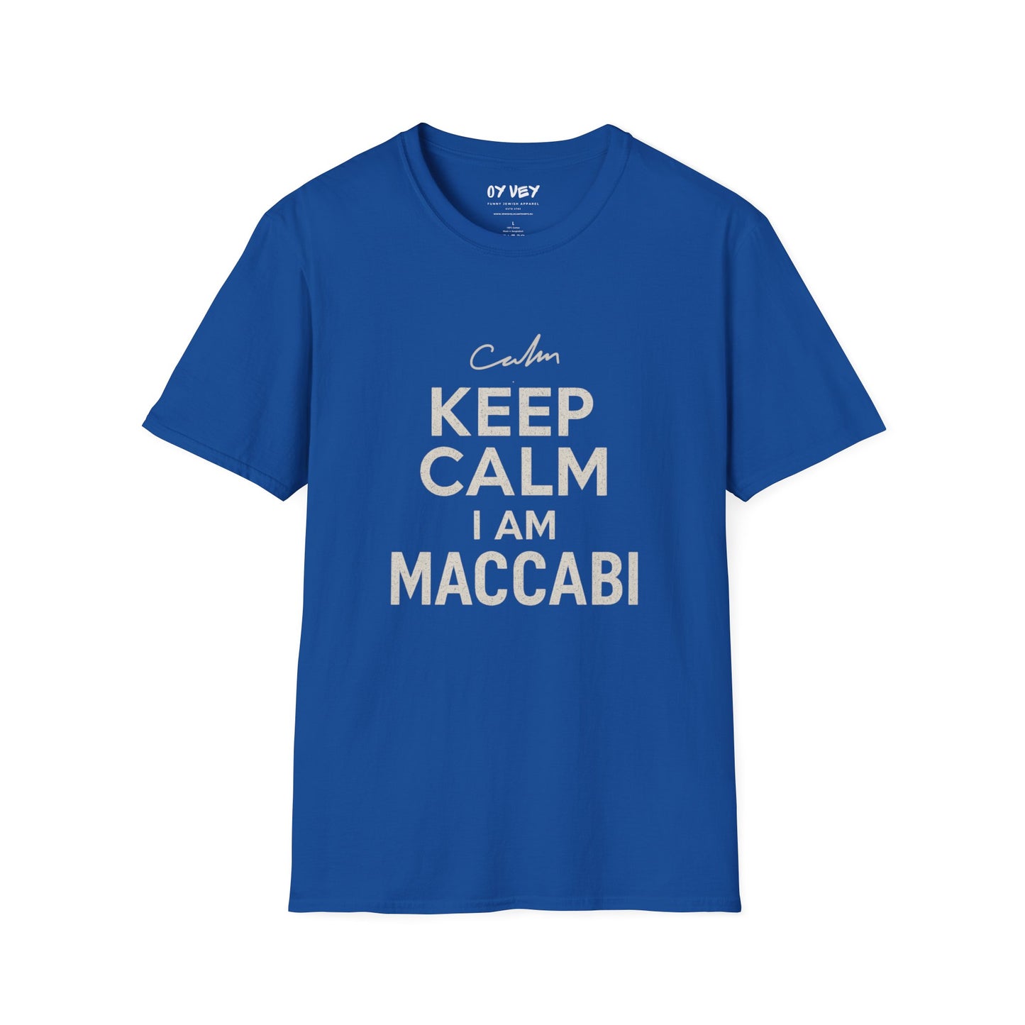 Keep Calm I am Maccabi 2 - Unisex Softstyle T-Shirt, perfect gift for Maccabees