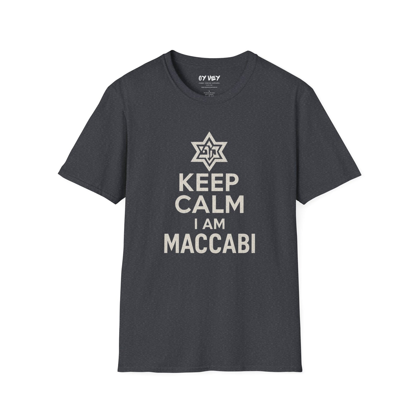 Keep Calm I am Maccabi - Unisex Softstyle T-Shirt, perfect gift for Maccabees