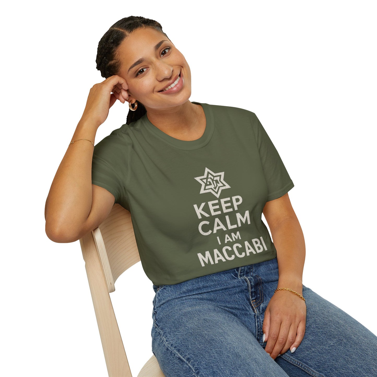 Keep Calm I am Maccabi - Unisex Softstyle T-Shirt, perfect gift for Maccabees