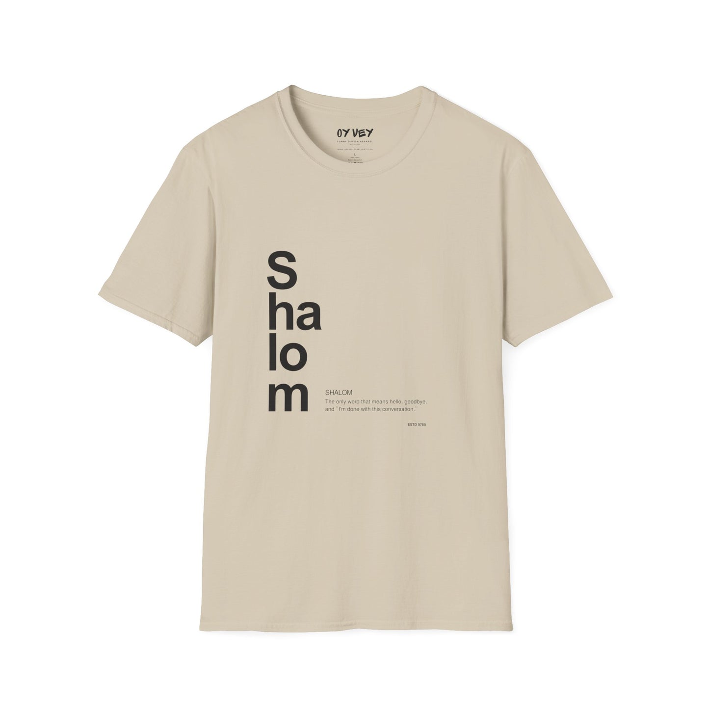 Shalom - Unisex soft T-shirt, Perfect Gift for Friends