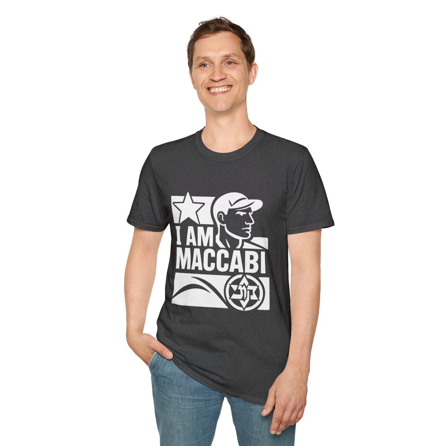 I am Maccabi 2 - Unisex Softstyle T-Shirt, perfect gift for Maccabees