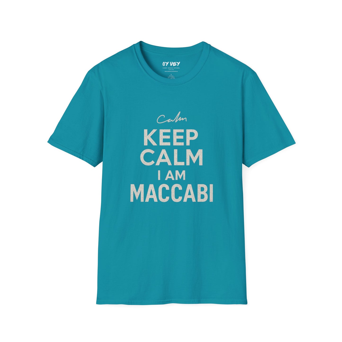 Keep Calm I am Maccabi 2 - Unisex Softstyle T-Shirt, perfect gift for Maccabees