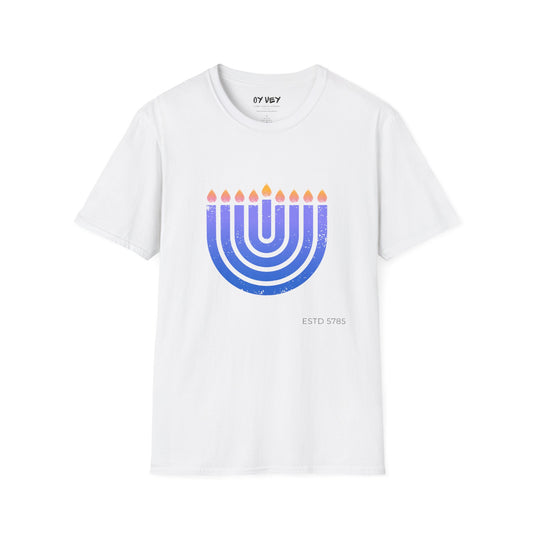 Chanukkiah - Unisex soft T-shirt, Perfect Gift for Chanukkah