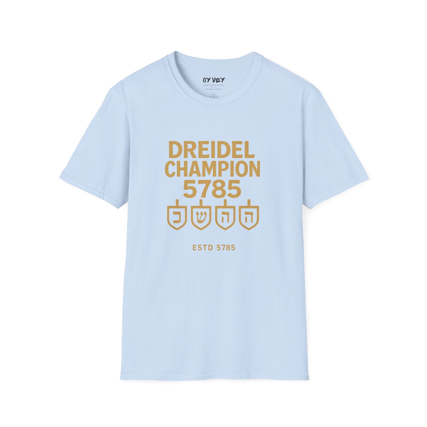 Dreidel Champion - Unisex soft T-shirt, Perfect Gift for Hanukkah