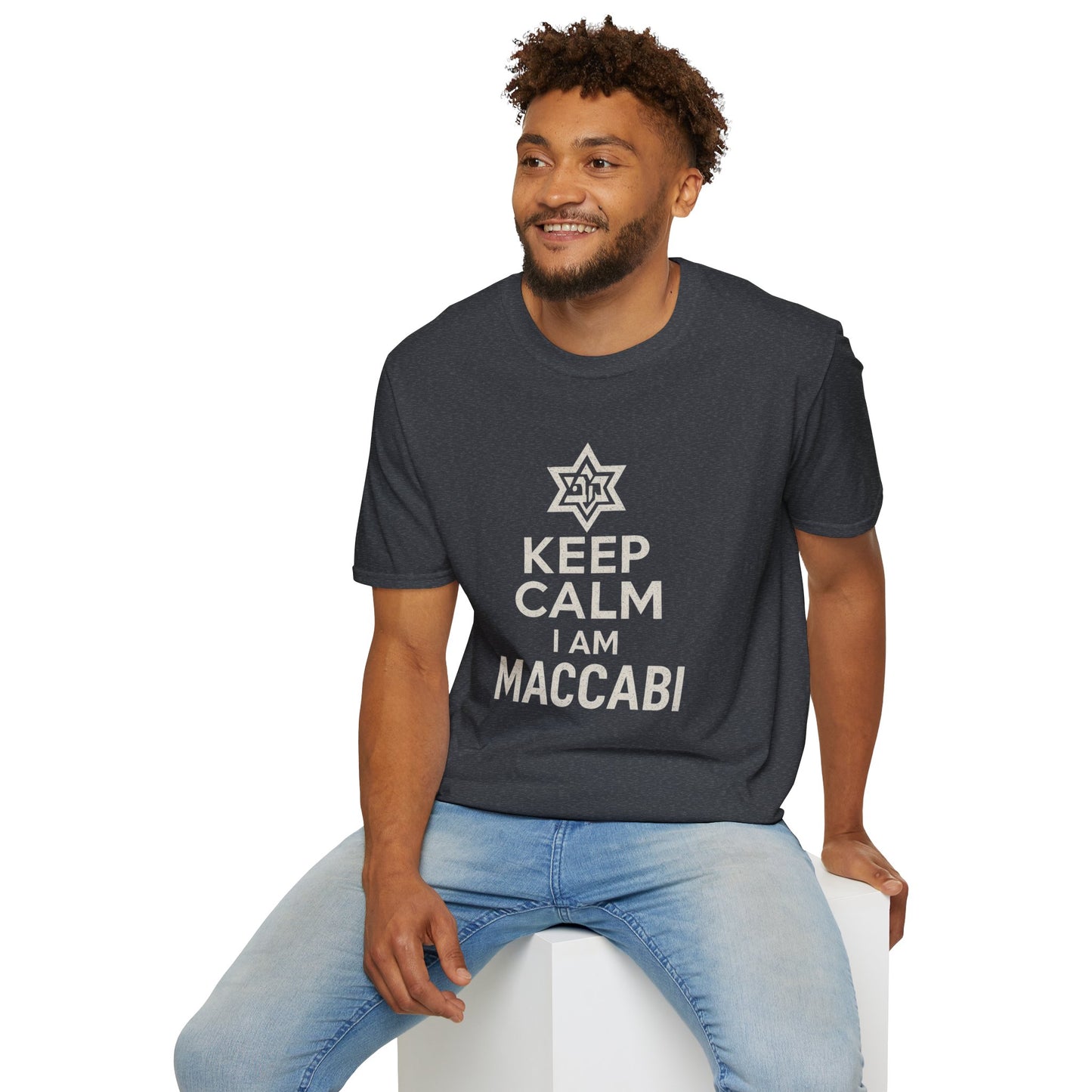 Keep Calm I am Maccabi - Unisex Softstyle T-Shirt, perfect gift for Maccabees