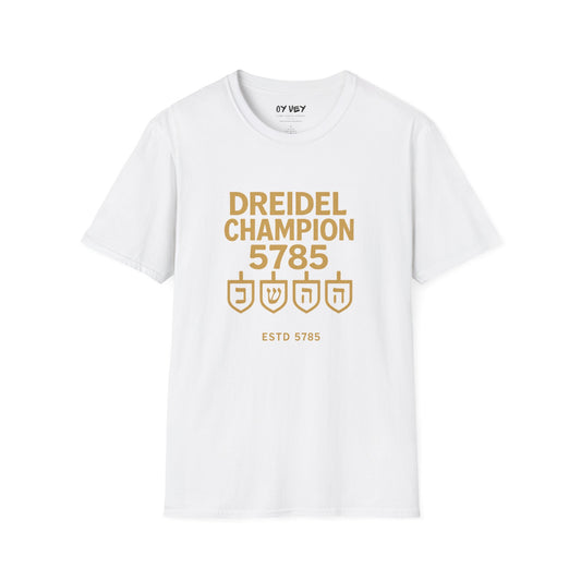 Dreidel Champion - Unisex soft T-shirt, Perfect Gift for Hanukkah