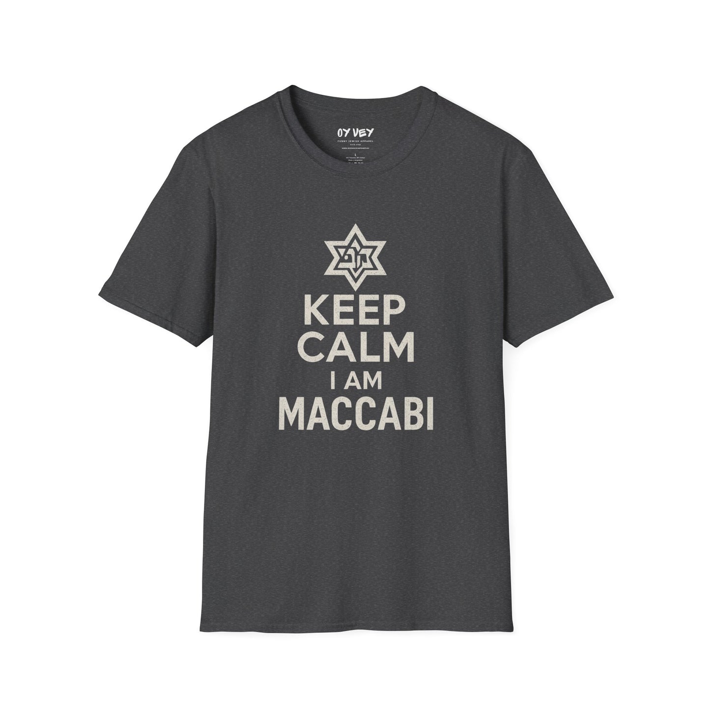Keep Calm I am Maccabi - Unisex Softstyle T-Shirt, perfect gift for Maccabees