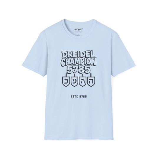 Dreidel Champion 2 - Unisex soft T-shirt, Perfect Gift for Chanukkah