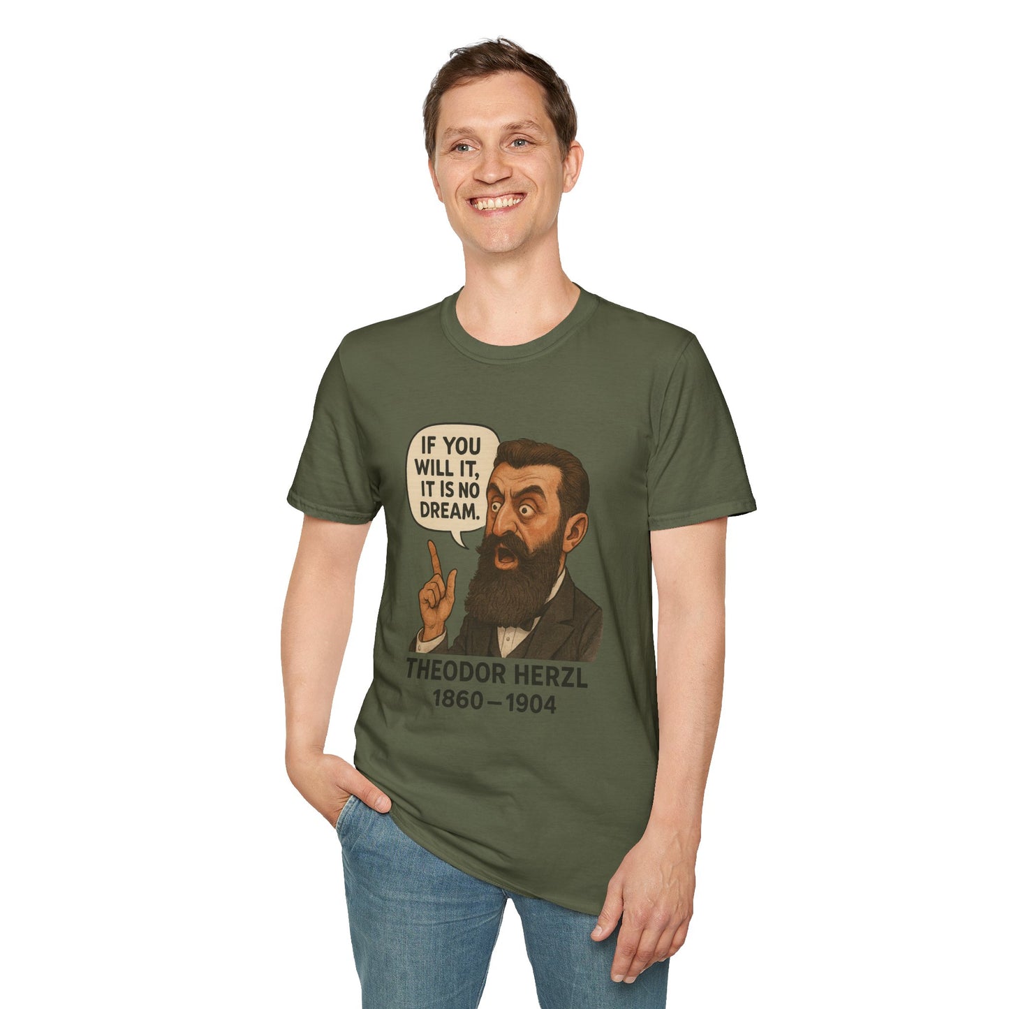Theodore Herzl - Unisex soft T-shirt, Perfect Gift for Friends