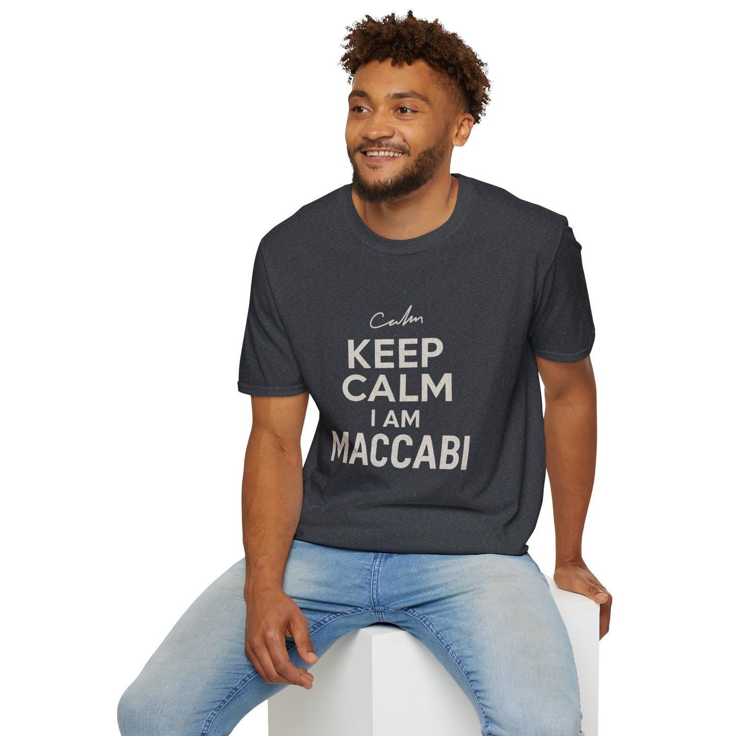 Keep Calm I am Maccabi 2 - Unisex Softstyle T-Shirt, perfect gift for Maccabees