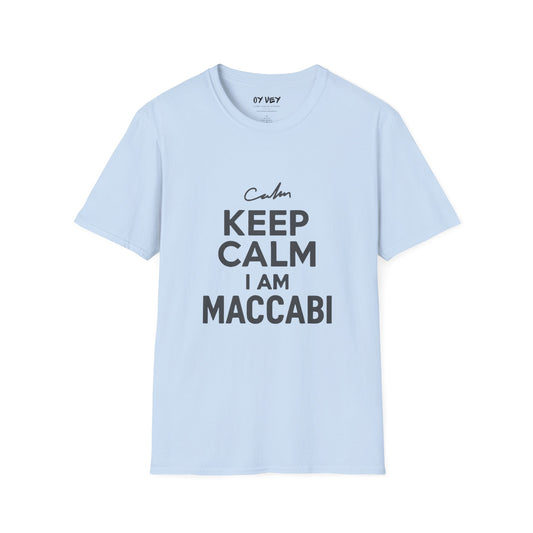 Keep Calm I am Maccabi 2 - Unisex Softstyle T-Shirt, perfect gift for Maccabees
