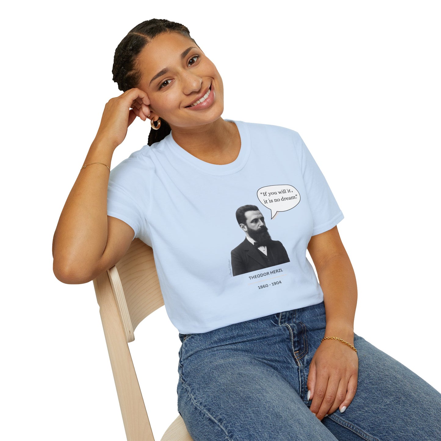 Theodore Herzl  - Unisex soft T-shirt, Perfect Gift for Friends