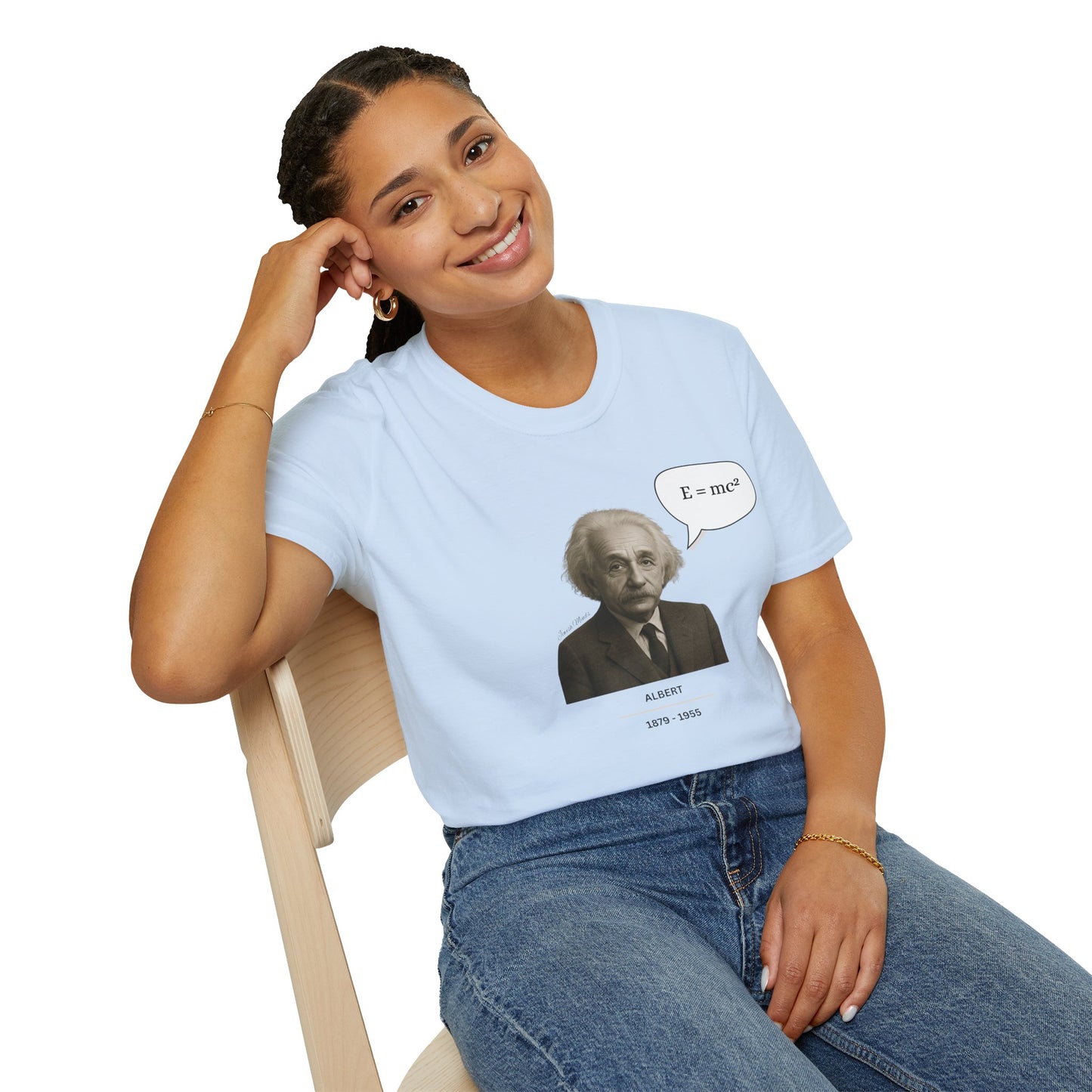 Albert Einstein  - Unisex soft T-shirt, Perfect Gift for Friends
