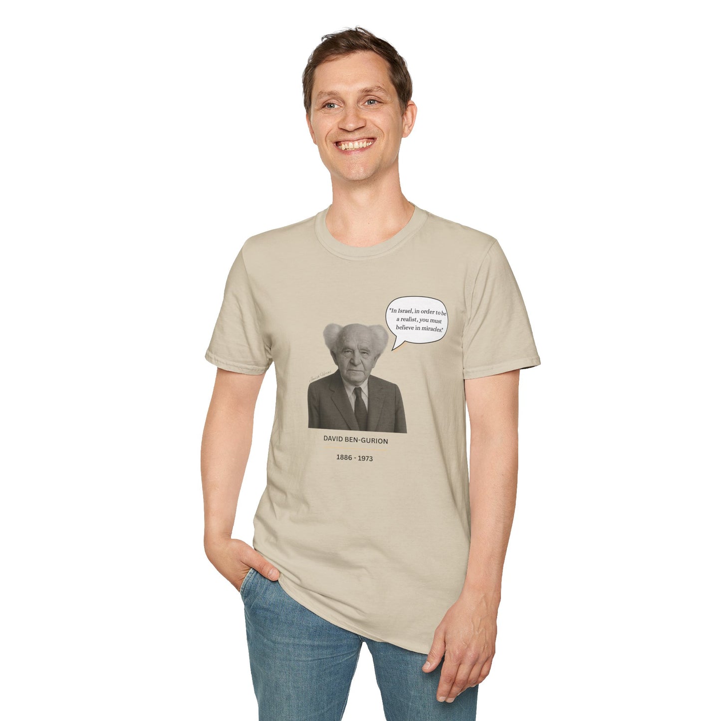 David Ben-Gurion - Unisex soft T-shirt, Perfect Gift for Friends