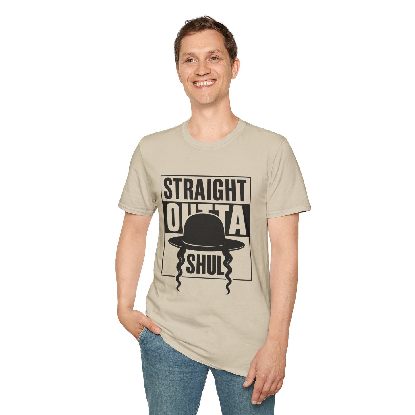 Strait Outta Shul - Unisex soft T-shirt, Perfect Gift for Friends