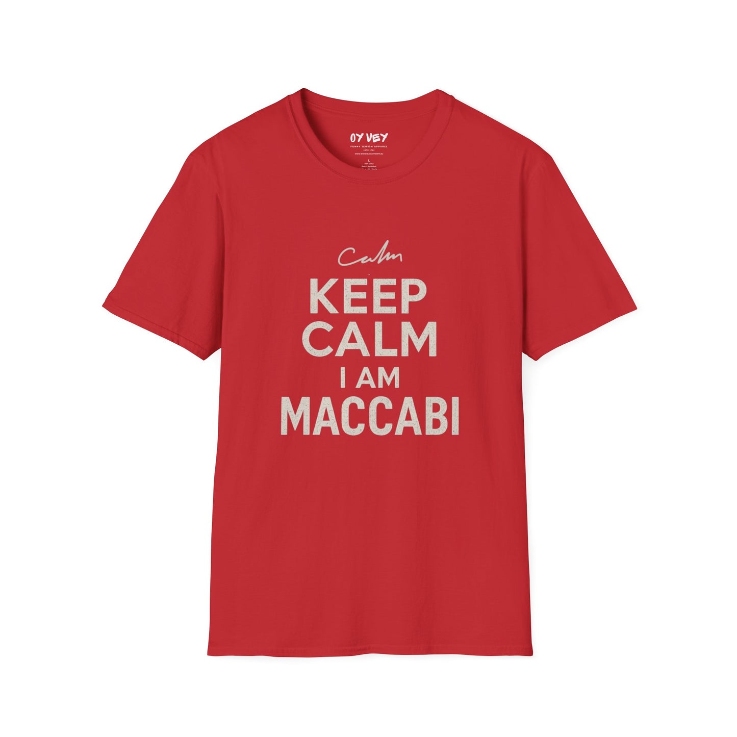 Keep Calm I am Maccabi 2 - Unisex Softstyle T-Shirt, perfect gift for Maccabees