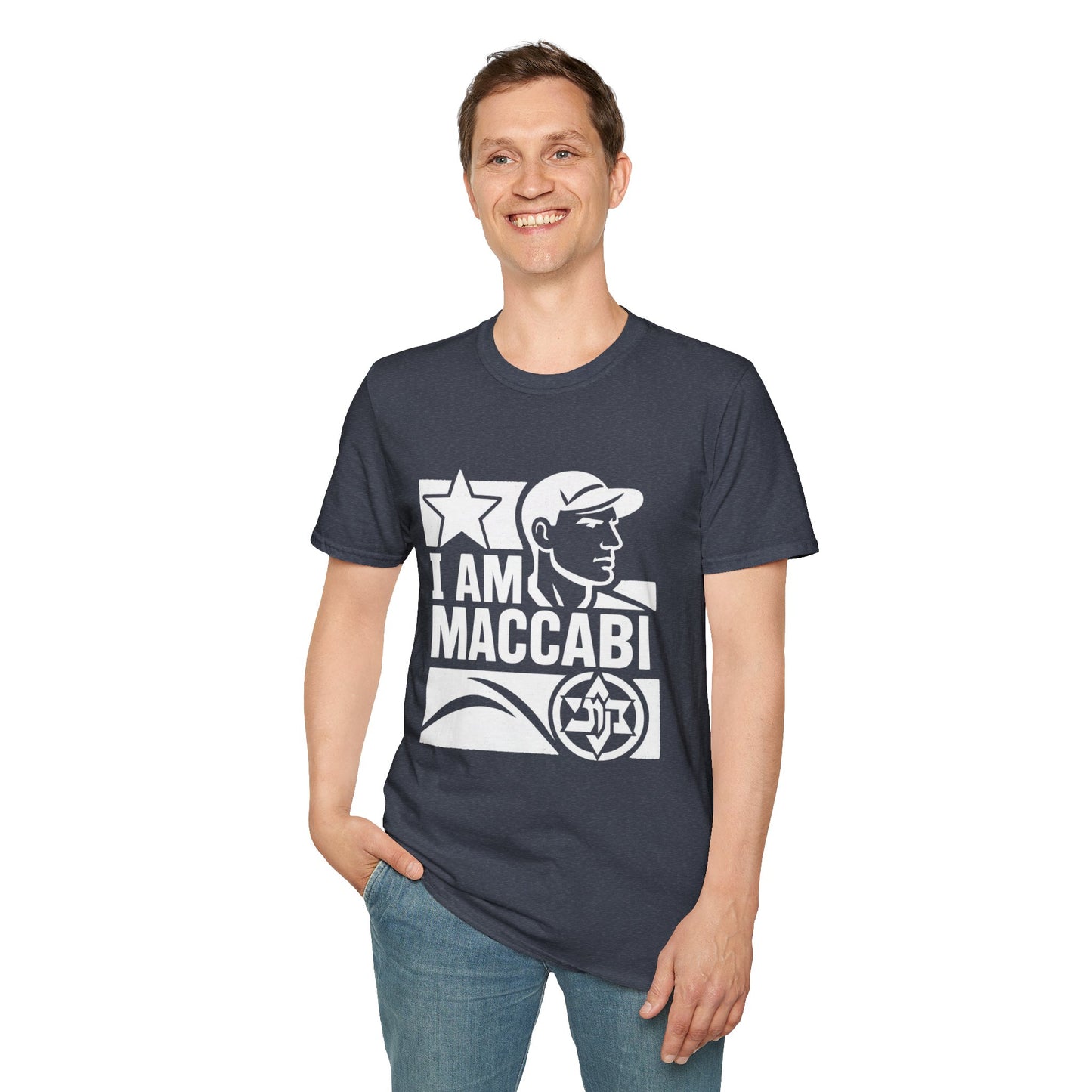 I am Maccabi 2 - Unisex Softstyle T-Shirt, perfect gift for Maccabees