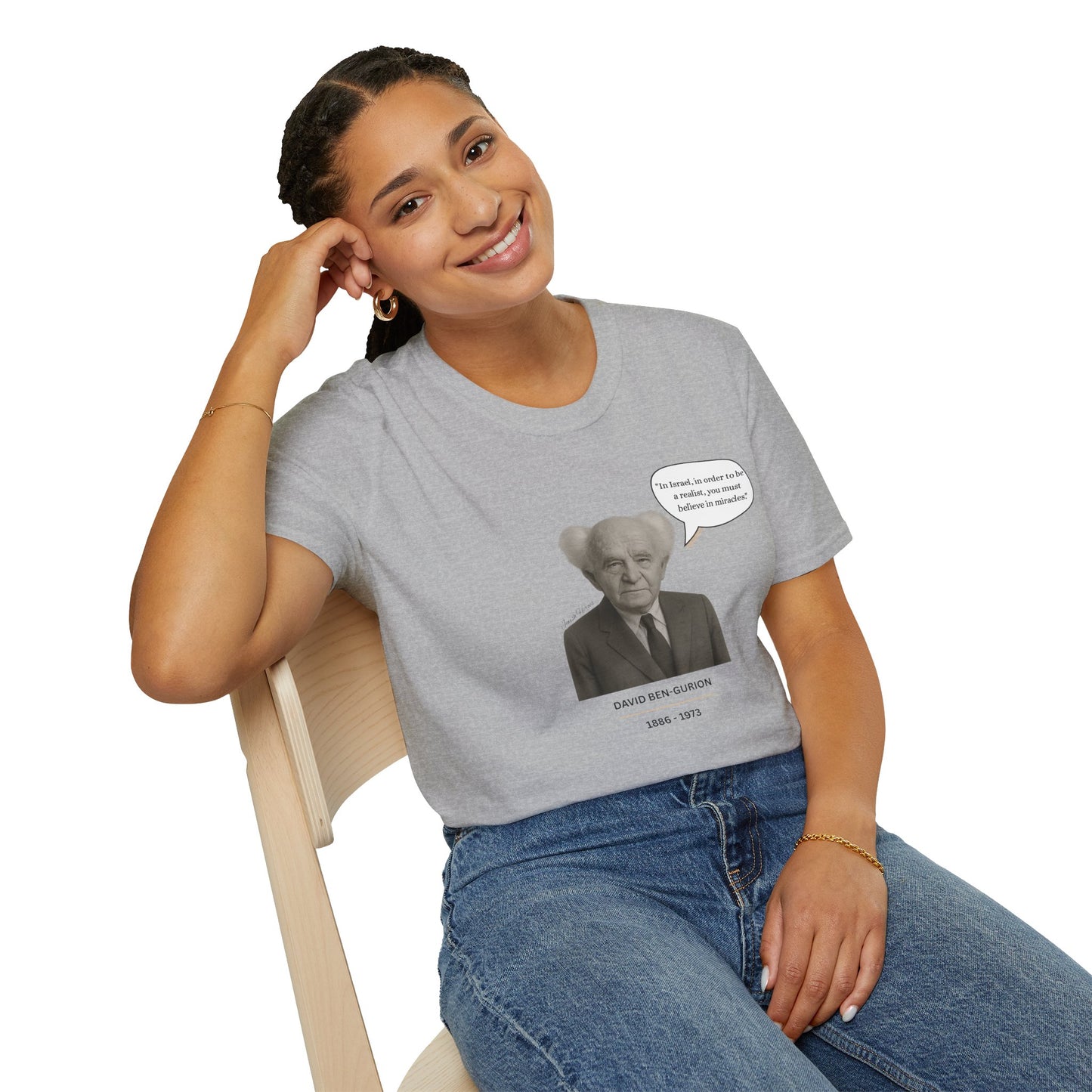 David Ben-Gurion - Unisex soft T-shirt, Perfect Gift for Friends