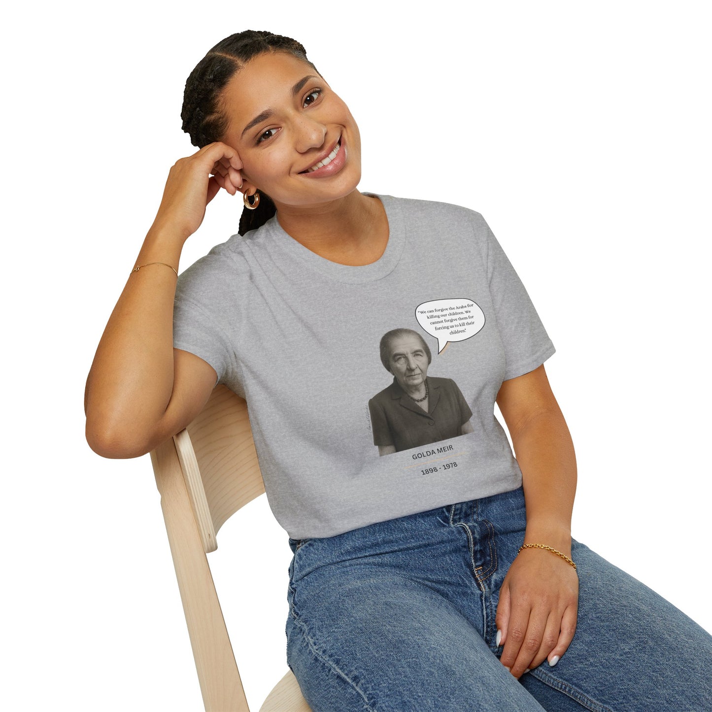 Golda Meir - Unisex soft T-shirt, Perfect Gift for Friends