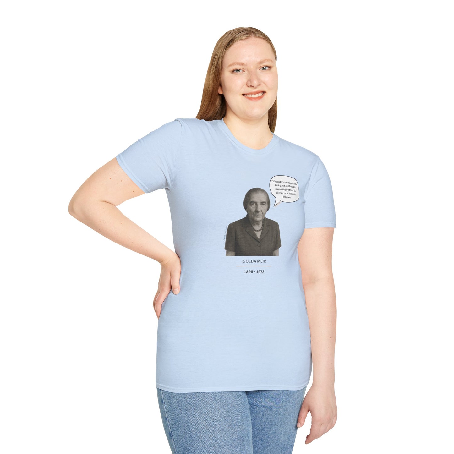 Golda Meir - Unisex soft T-shirt, Perfect Gift for Friends